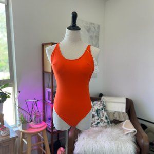 PRETTYGARDEN Women One Piece Swimsuit - Neon Orange